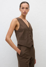 Tailored Waistcoat - Coffee - Matteau